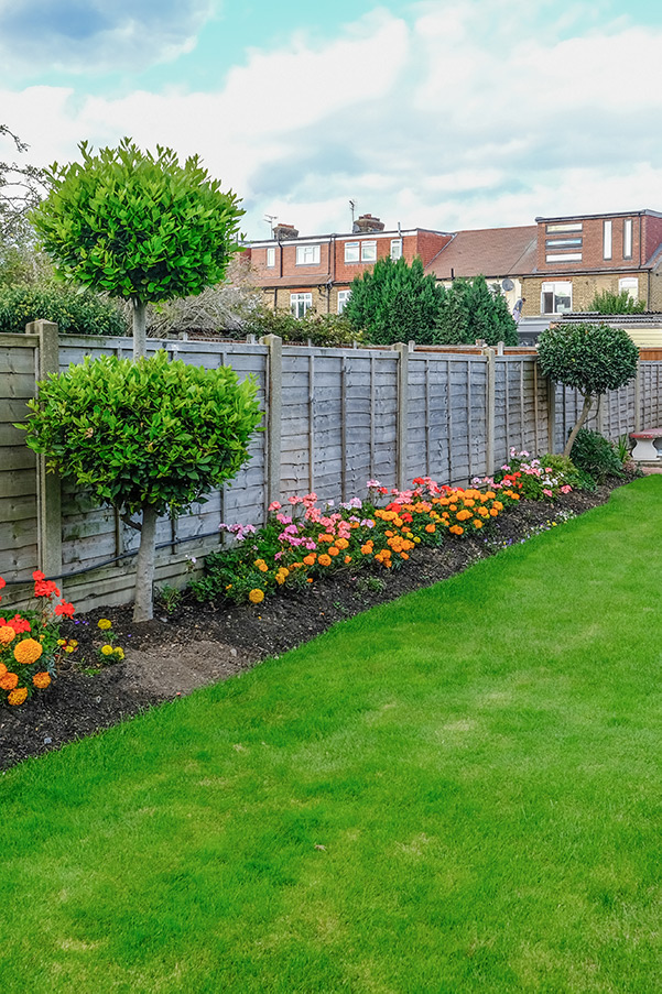 Residential wooden fencing